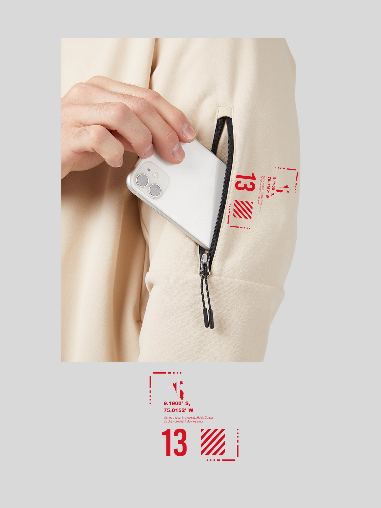 Peru Beige Hoodie