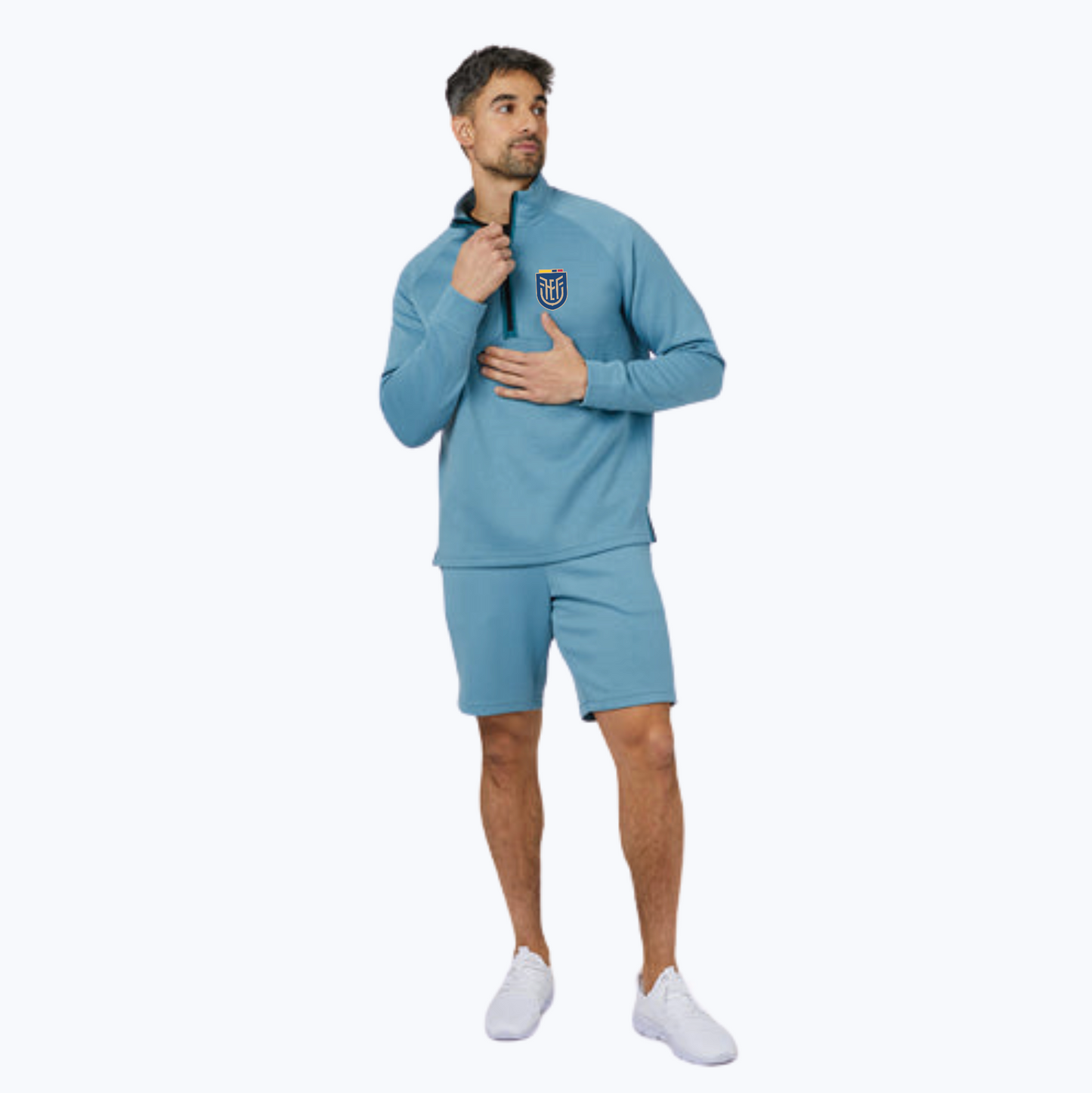 Ecuador 3/4 Zip Light Blue