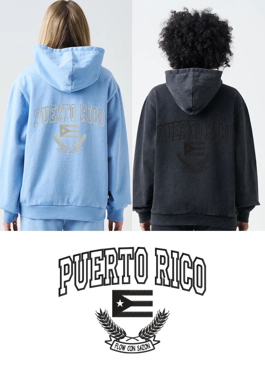 🇵🇷 Flow con Sazón Hoodie – Caribbean Street Style